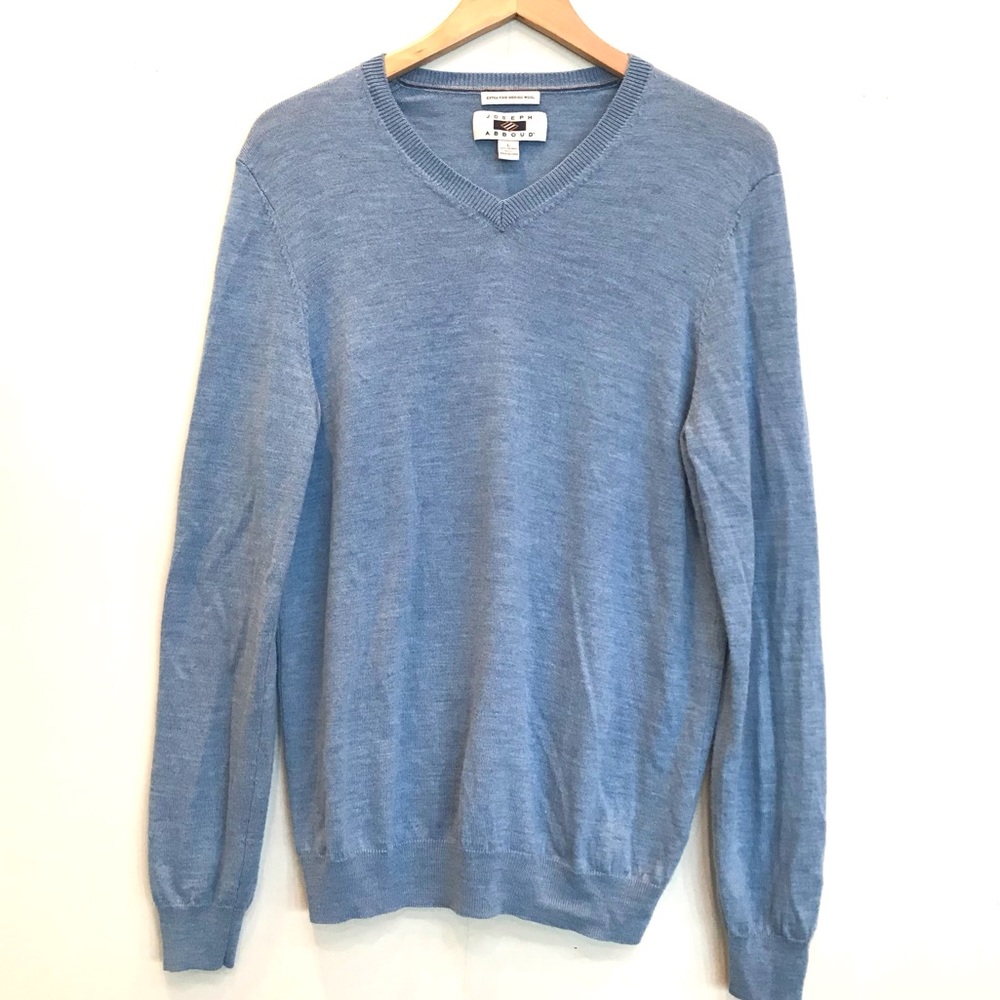 🌟 Joseph Abboud Merino Wool Blue Sweater 🌟